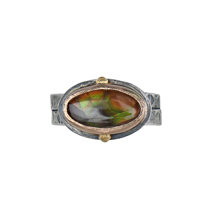 Fire Within Ring - Fire Agate & Rose Gold - Size 5-7