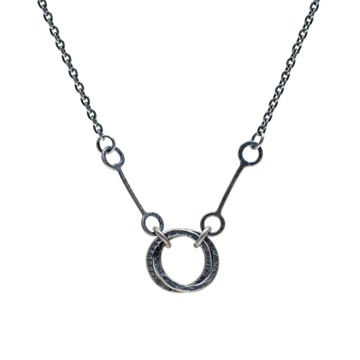 Rustic Sterling Link Chain with Small Hammered Rings – Allison Kallaway ...
