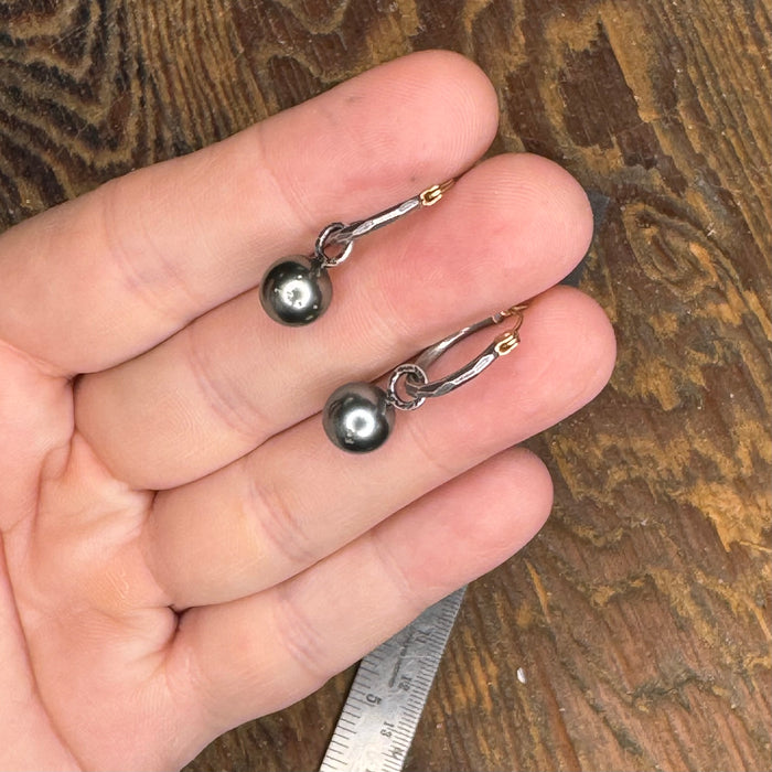 Tahitian Pearl Small Hoop Earrings