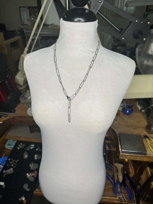 Long Oval Link Silver Chain 20"