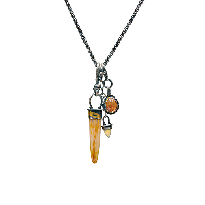 Jade, Opal And Spessartite Garnet Charms - Each Piece Sold Separately