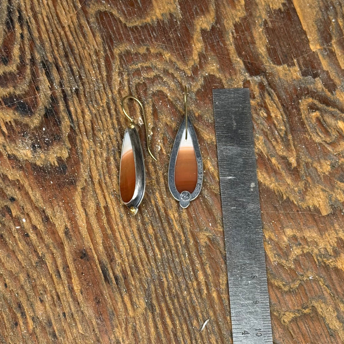 Carnelian Agate Drop Earrings
