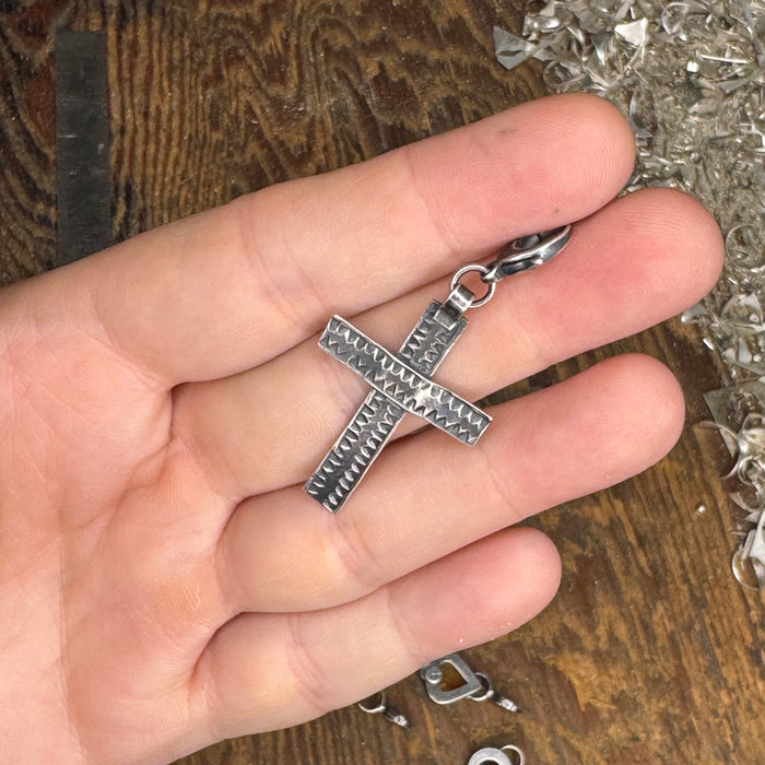 Cross Charm - Sterling Silver