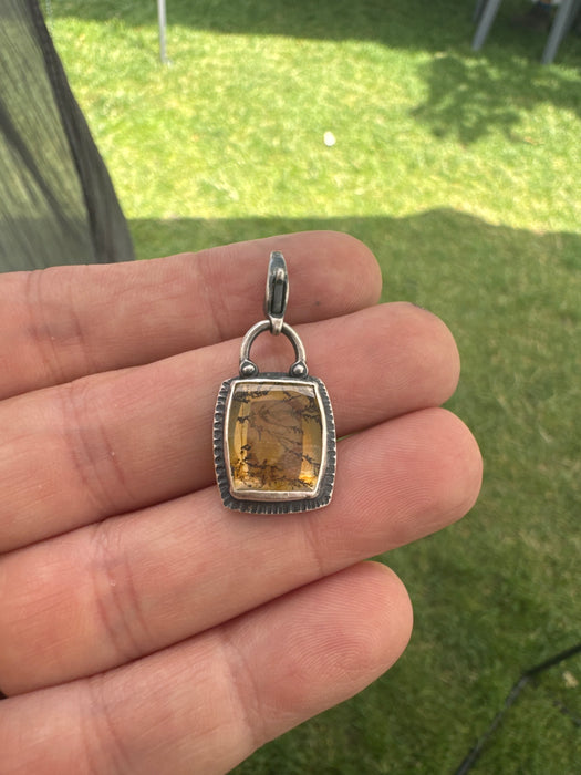 Sterling Silver Dendritic Quartz Charm