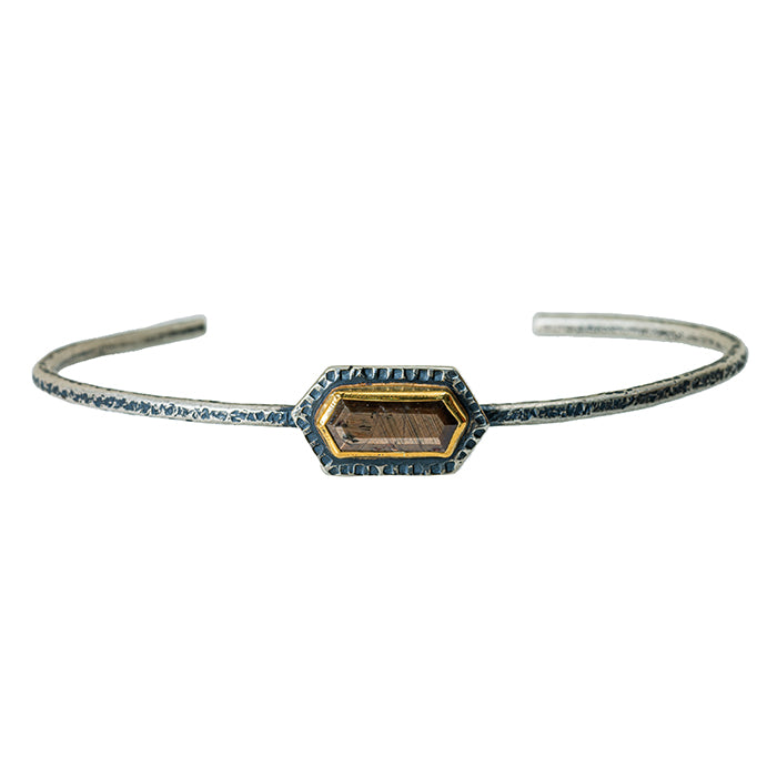 Brown Sapphire cuff bracelet