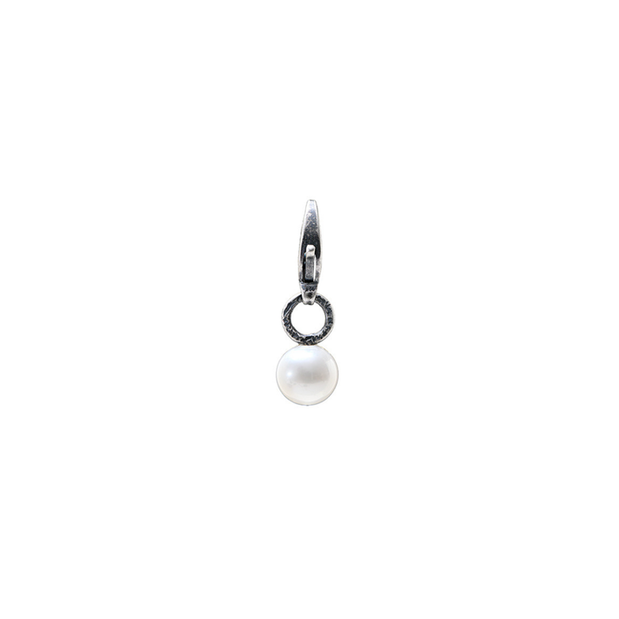Mini Pearl Accent Charm - Sterling Silver