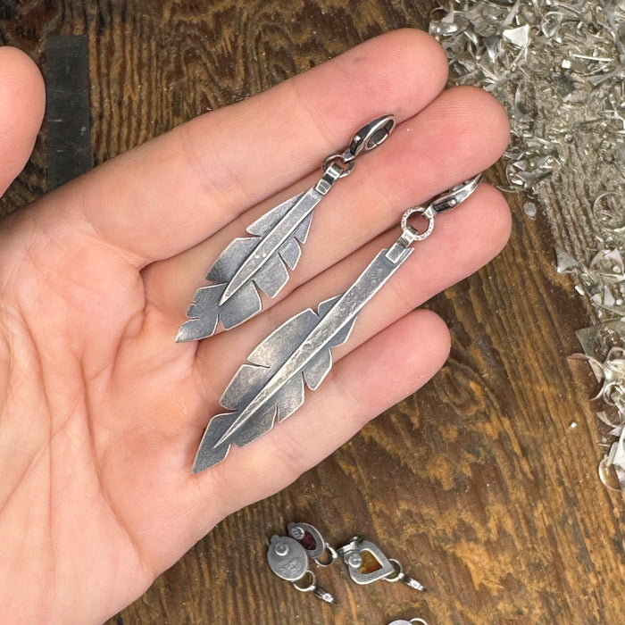 Feather Charm - Sterling Silver