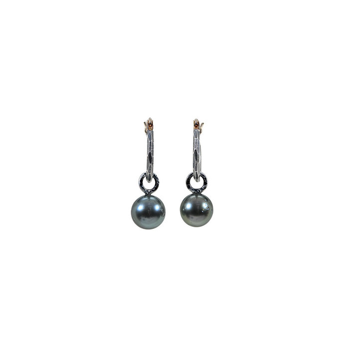 Tahitian Pearl Small Hoop Earrings