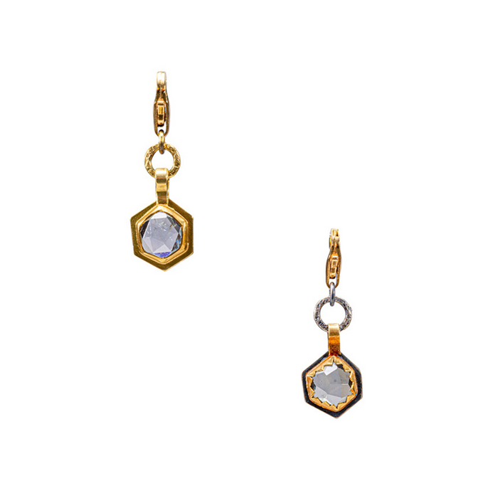 Montana Sapphire geocut charms