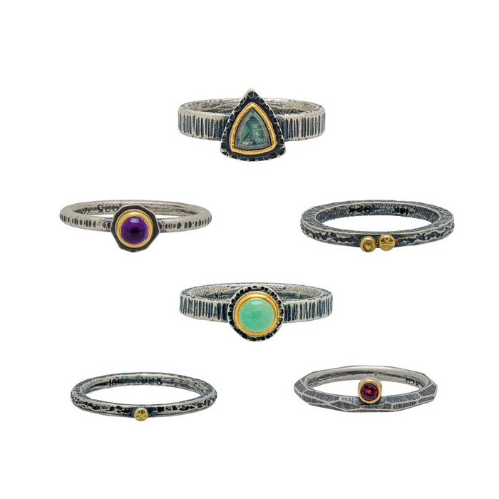 Stacking rings size 7 - Assorted