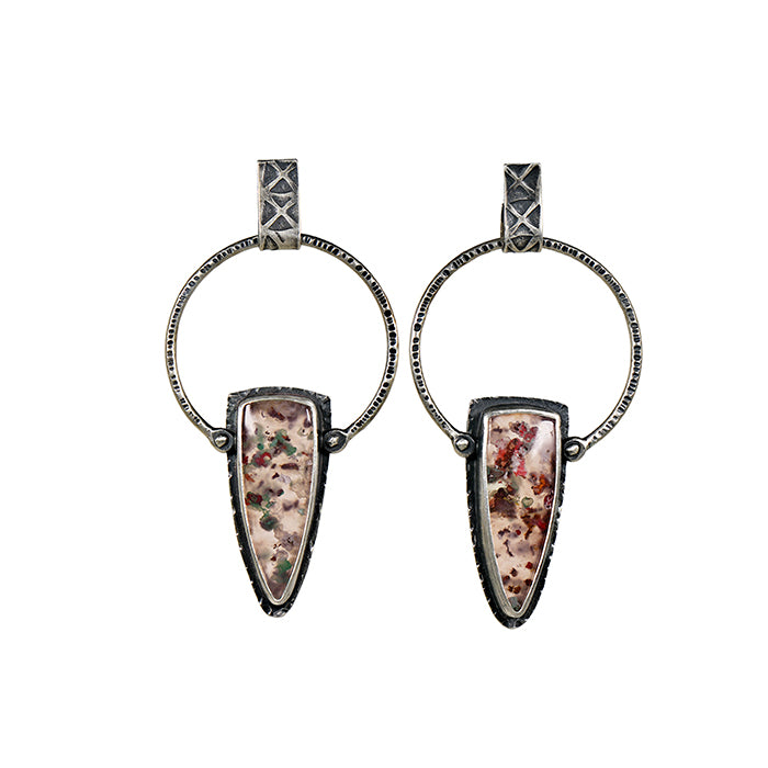 Chrysocolla Confetti Hoop Earrings