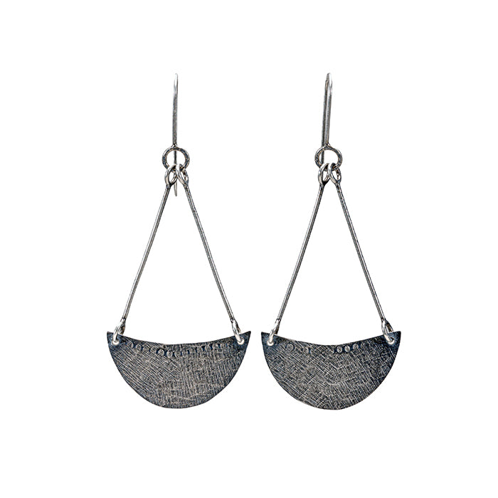 Shield Earrings - Sterling Silver