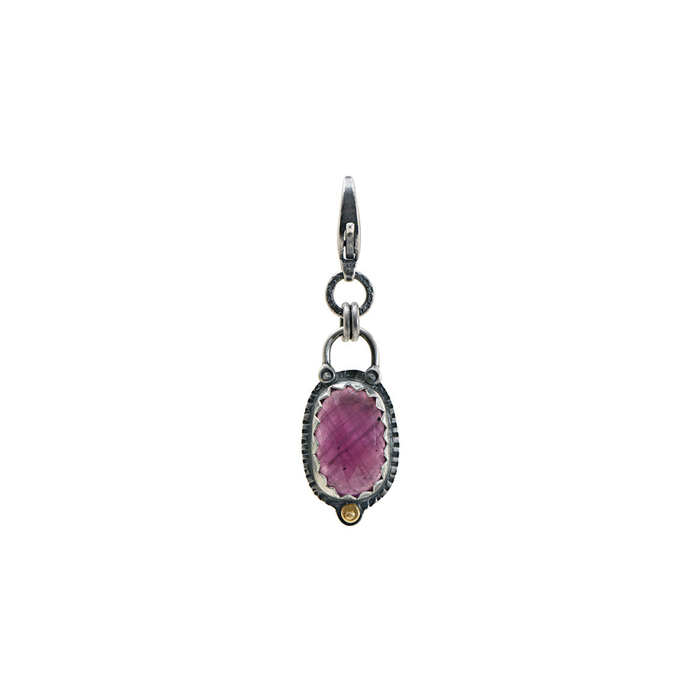 Ruby Accent Charm - Rose Cut