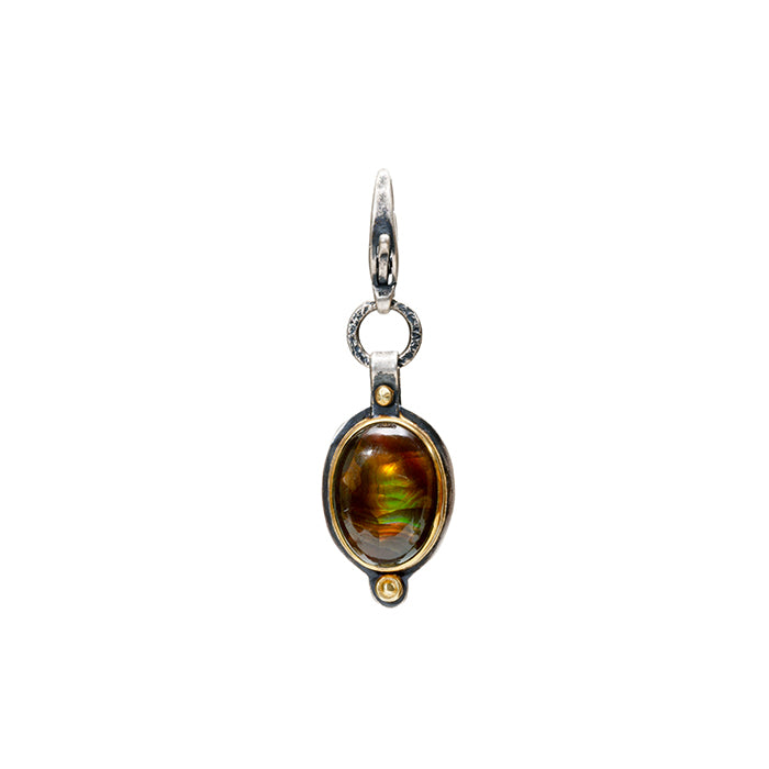 Fire agate charm