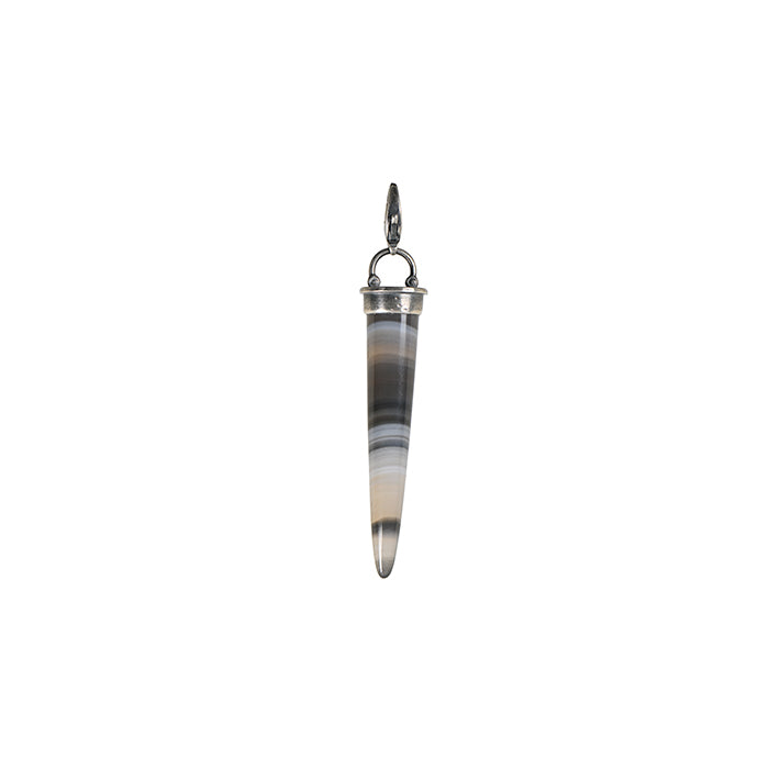 Banded Botswana Agate Bullet Charm