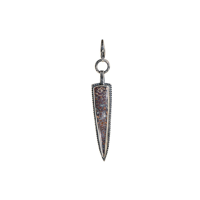 Confetti Chrysocolla Shield Charm