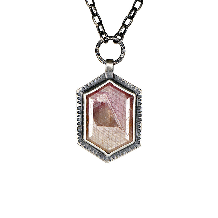 Pink & Golden Sapphire Schiller Statement Necklace
