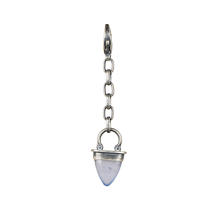 Periwinkle Chalcedony Chain Charm