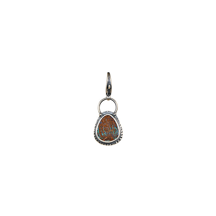 Teal Flash Matrix Opal Charm
