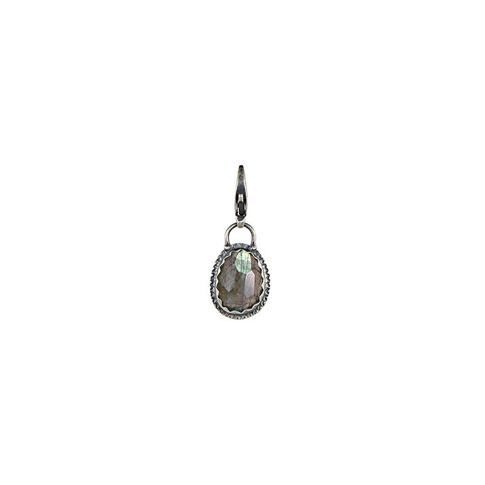 Rose-Cut Labradorite Charm
