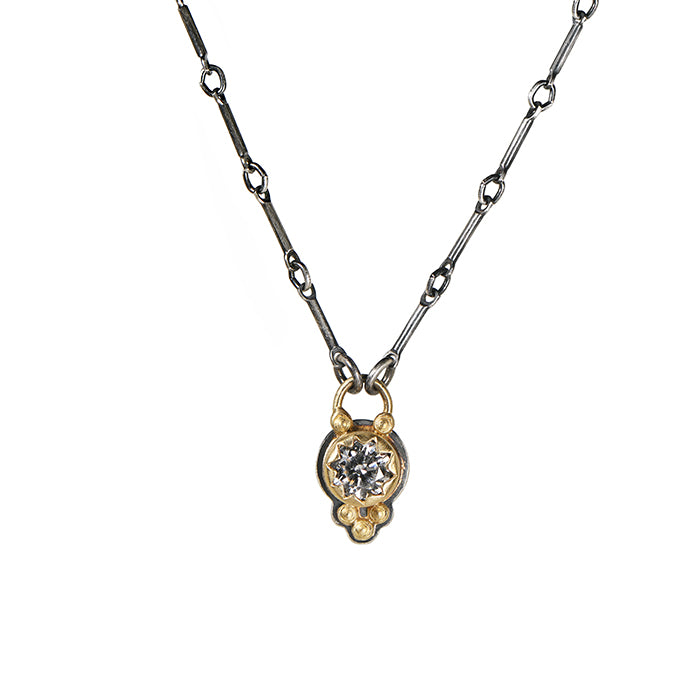 Half-Carat Lab-Grown Diamond Mixed-Metal Necklace