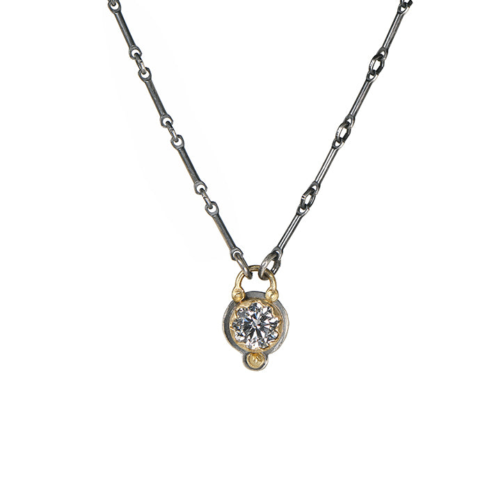 One Carat Lab-Grown Diamond Mixed-Metal Necklace