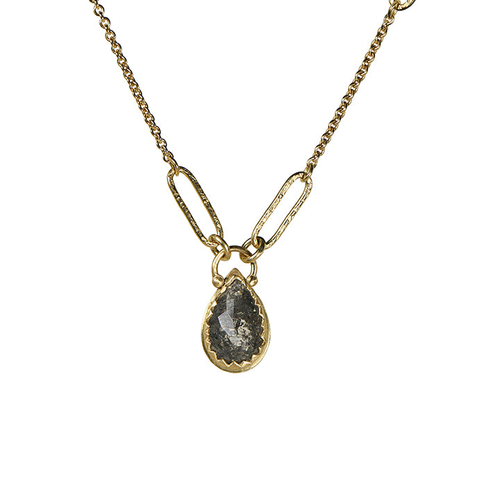 Orapa Salt & Pepper Diamond Gold Necklace