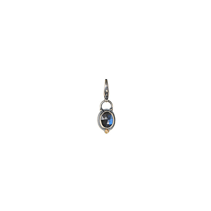 Labradorite & 18k Gold Charm
