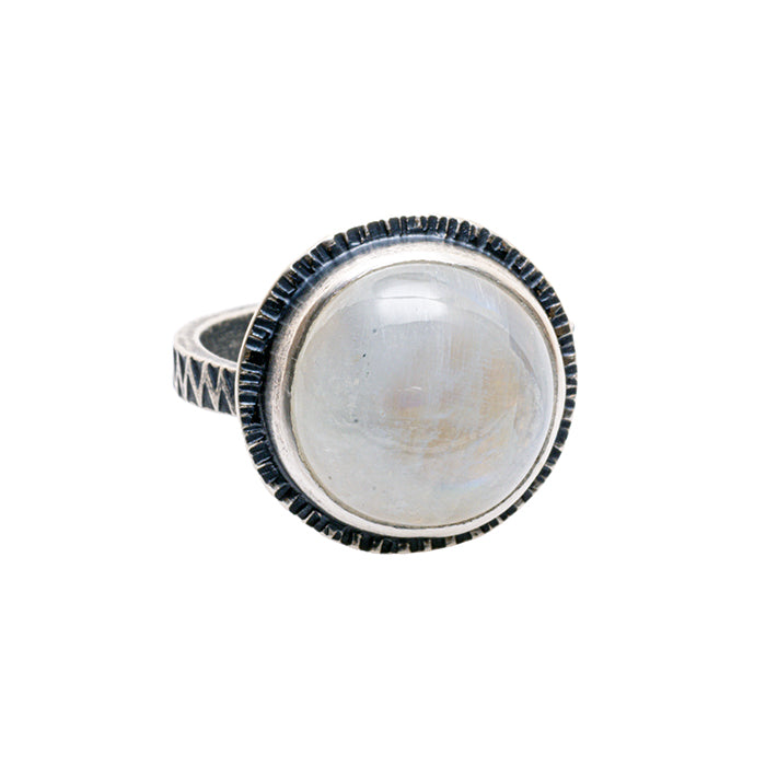 Moonstone ring in sterling silver