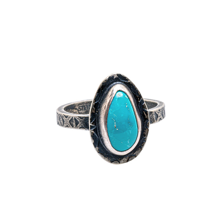 Turquoise ring in sterling