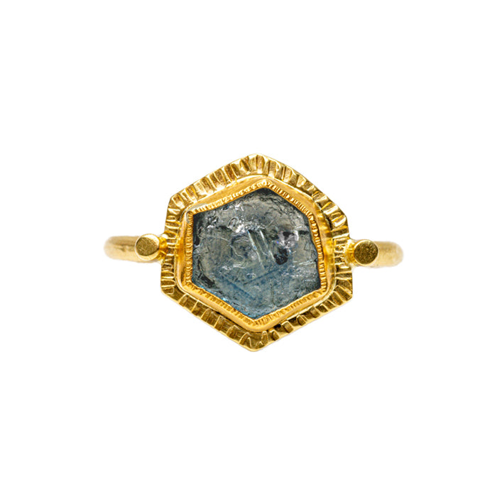 Rough Montana Sapphire Ring size 9.5