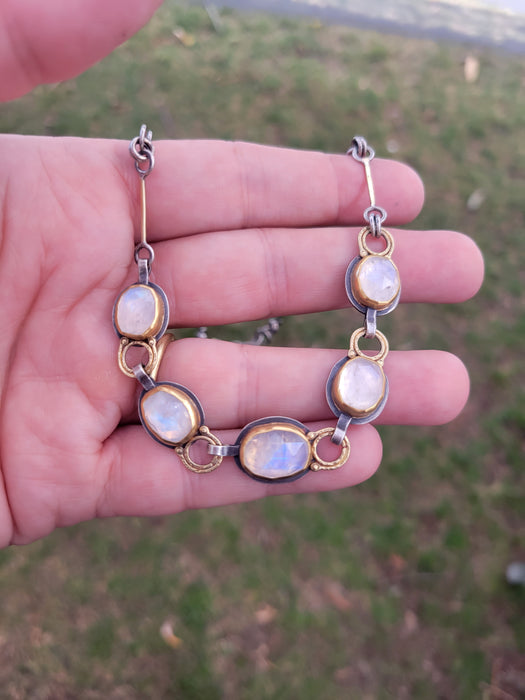 Rose Cut Moonstone Necklace