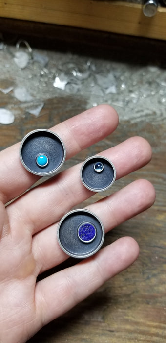 Swiss Blue Topaz Ring in sterling silver - size 6