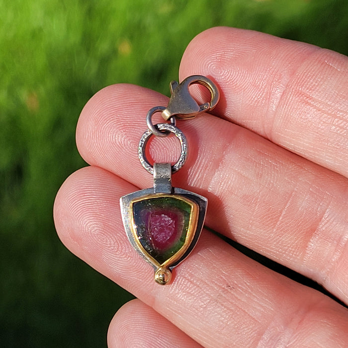 Watermelon Tourmaline Charm