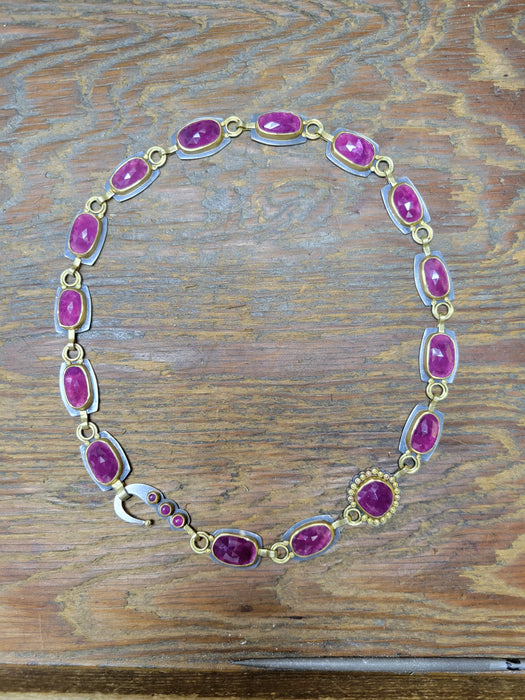 67 Carat Rose Cut Ruby Necklace