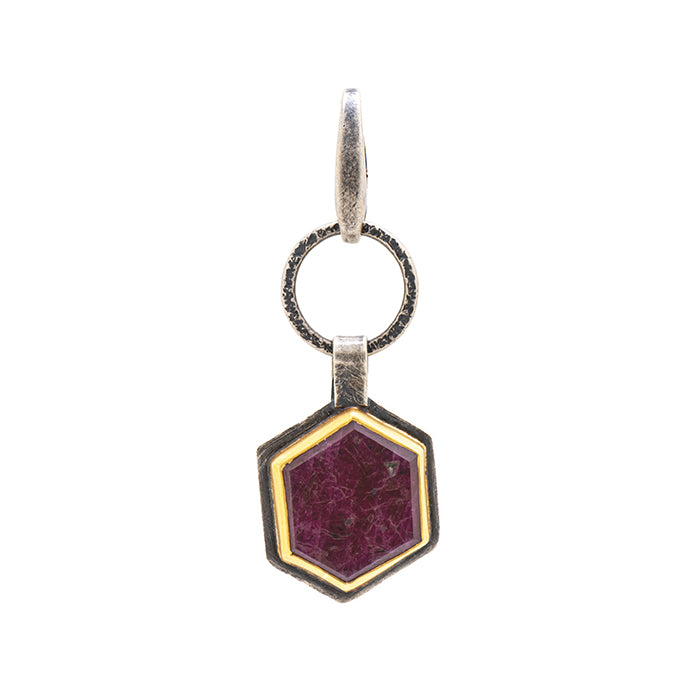 Mixed Metal Ruby Charm