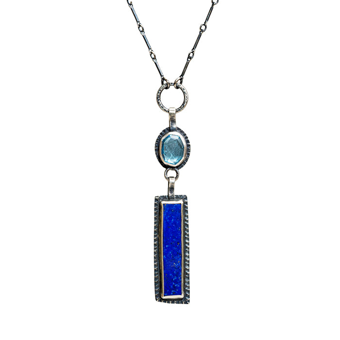 Lapis & Swiss Blue Topaz Necklace