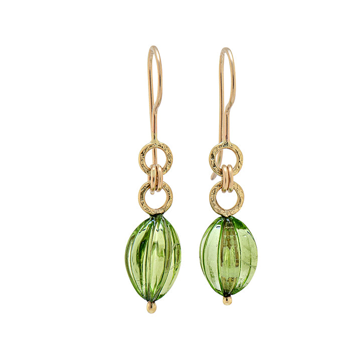 Peridot and 18k Gold Earrings