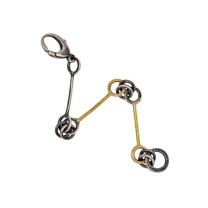 chain charm in 18k gold and sterling silver