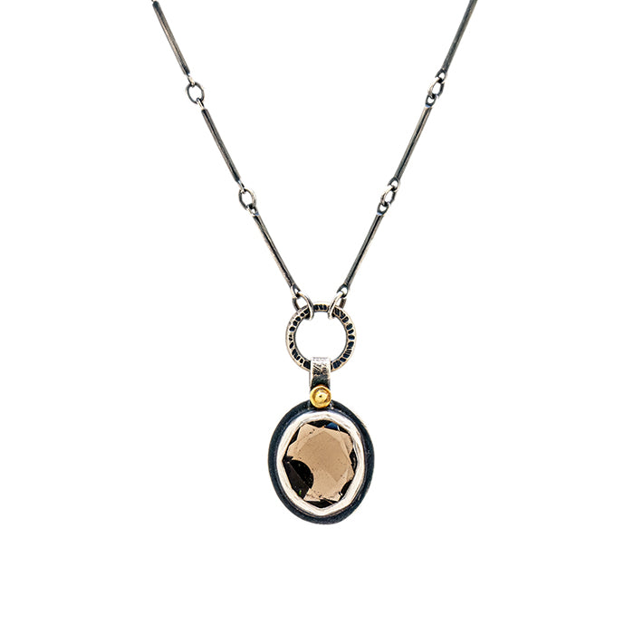 Rose Cut Smoky Quartz Necklace