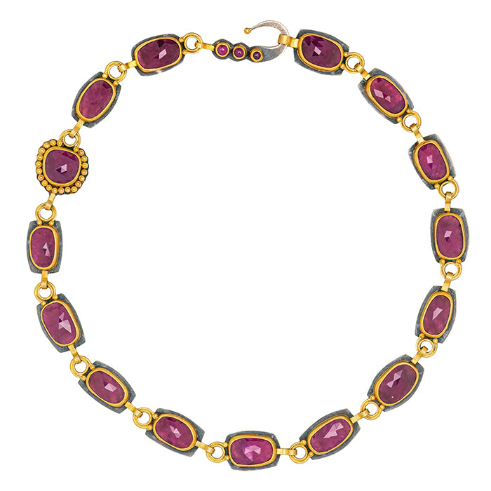 67 Carat Rose Cut Ruby Necklace